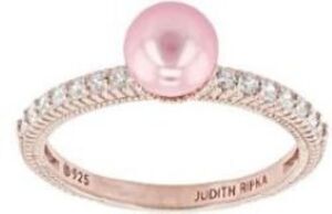 Judith Ripka Rose Gold Pearl Ring